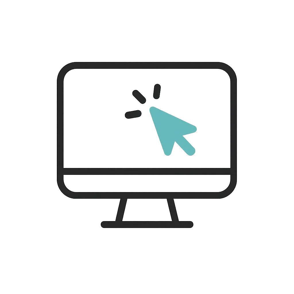 Online & überall abrufbar Icon